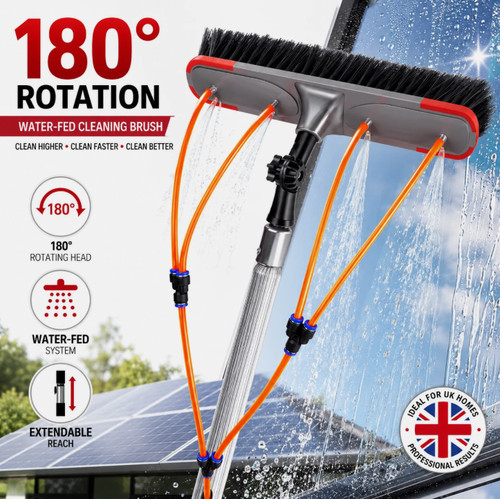 Solar panel brush water fed - brush,