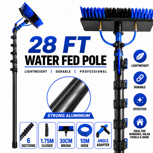 28ft water fed - pole, window
