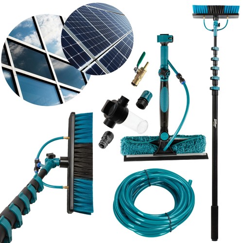 Washing brush with telescopic - with,